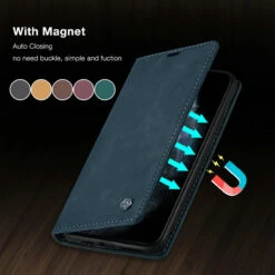 Blue CaseMe Magnetic Compact Flip Wallet Case For Oppo AX5s -Cheap NewCase Store 04 36859.1602438956