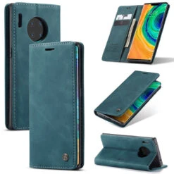 Blue Huawei P30 Pro Genuine CaseMe Compact Flip Wallet Case