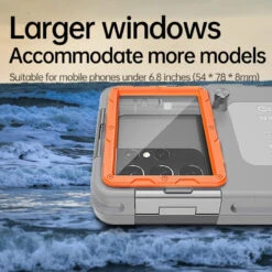 Shellbox 2nd Gen 15M Waterproof Phone Case Underwater Diving Camera -Cheap NewCase Store 15m diving waterproof case grey orange 3 05996.1694420891