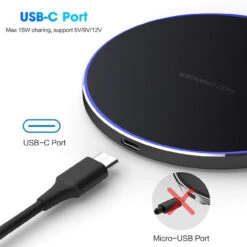 15W Fast Wireless Charger Qi Charging Pad For Mobile Smart Phones -Cheap NewCase Store 15w wirless charger 4 76478.1688444529