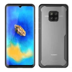 Black Full Body Case Transparent Shell Back Cover For Huawei Mate 20
