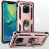 Rose Gold Heavy Duty 360 Rotating Metal Ring Stand Case For Huawei Mate 20 Pro