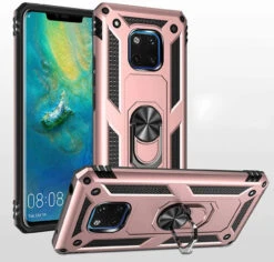 Rose Gold Heavy Duty 360 Rotating Metal Ring Stand Case For Huawei Mate 20 Pro