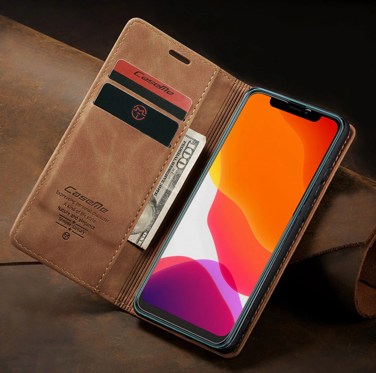 Vintage Brown Oppo AX5 / A3S CaseMe Compact Flip Wallet Case 1 Vintage Brown Oppo AX5 / A3S CaseMe Compact Flip Wallet Case