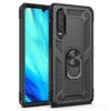 Black Slim Armour 360 Rotating Metal Ring Stand Case For Huawei P30
