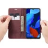 Red Wine Oppo AX7 CaseMe Compact Flip Magnetic Wallet Case