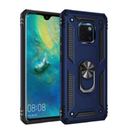 Navy Huawei Mate 20 Shock Proof 360 Rotating Metal Ring Stand Case
