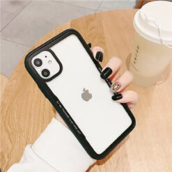 Black Clear Acrylic Back Tough Protective Case For Apple IPhone 11