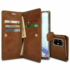 Brown Genuine Mercury Mansoor Diary Wallet For Samsung Galaxy A21s