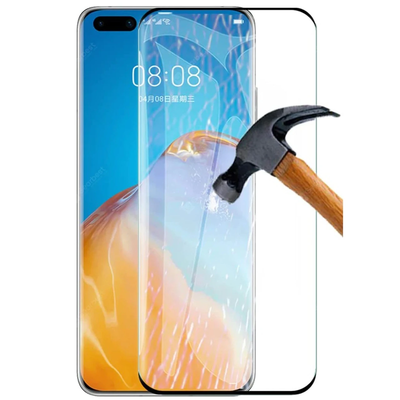 Clear Huawei P40 Pro 9D Tempered Glass Screen Protector 2 Clear Huawei P40 Pro 9D Tempered Glass Screen Protector - Image 2