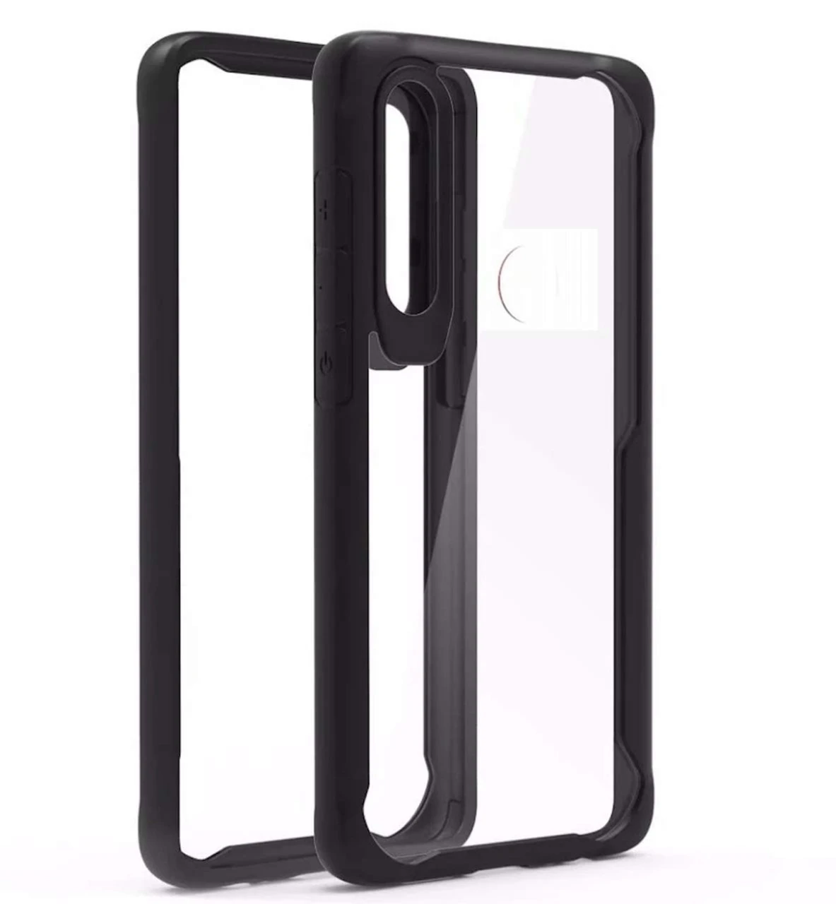 Black Transparent Hard Clear Back And Soft TPU Bumper For Huawei P30 Lite 3 Black Transparent Hard Clear Back And Soft TPU Bumper For Huawei P30 Lite - Image 3
