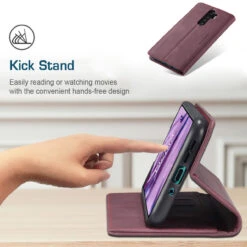 Red Wine Oppo Reno 2z CaseMe Compact Flip Magnetic Wallet Case -Cheap NewCase Store 2 46779.1657603559