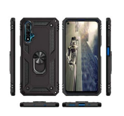 Black Hybrid Shock Proof Rotating Metal Ring Case For Huawei Nova 5T -Cheap NewCase Store 2 55709.1603989797