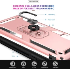 Rose Gold Heavy Duty 360 Rotating Metal Ring Stand Case For Huawei P30 -Cheap NewCase Store 2 59591.1603909114