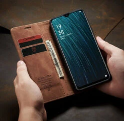 Vintage Brown Oppo AX5s CaseMe Compact Flip Wallet Case Cover -Cheap NewCase Store 2 70118.1602385817