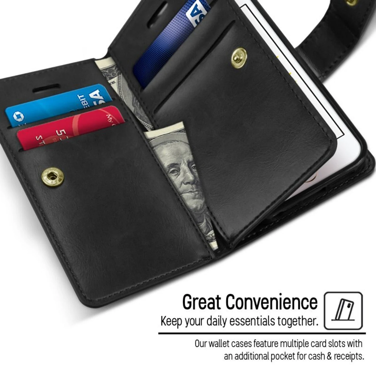 Black Samsung Galaxy A21s Stylish Mercury Mansoor Wallet Case 6 Black Samsung Galaxy A21s Stylish Mercury Mansoor Wallet Case - Image 6