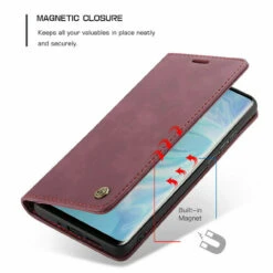 Red Wine Genuine CaseMe Compact Flip Wallet Case For Huawei Mate 20 Pro -Cheap NewCase Store 2 79262.1603304142