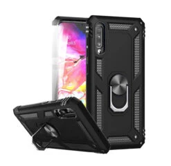 Black Slim Armour 360 Rotating Metal Ring Stand Case For Huawei P30 -Cheap NewCase Store 2 85780.1603907619