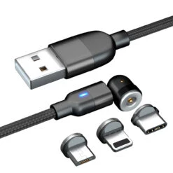 3 In 1 Magnetic Fast Charging Type C, Micro USB, Lightning USB Cable -Cheap NewCase Store 3 in 1 magnetic 540 degree usb cable 12 63519.1658227300