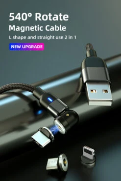 3 In 1 Magnetic Fast Charging Type C, Micro USB, Lightning USB Cable -Cheap NewCase Store 3 in 1 magnetic 540 degree usb cable 5 71553.1658227300