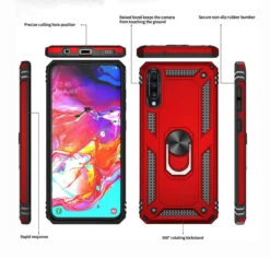 Red Shock Proof 360 Rotating Metal Ring Stand Case For Huawei P30 -Cheap NewCase Store 3 17453.1603908551