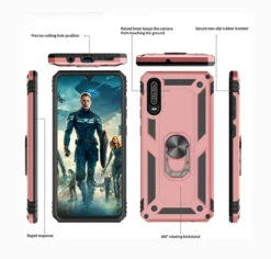 Rose Gold Heavy Duty 360 Rotating Metal Ring Stand Case For Huawei P30 -Cheap NewCase Store 3 74220.1603909132
