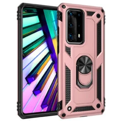 Rose Gold Slim Armour 360 Rotating Metal Ring Stand Case For Huawei P30 Pro -Cheap NewCase Store 4028aed75be9 04394.1603985563