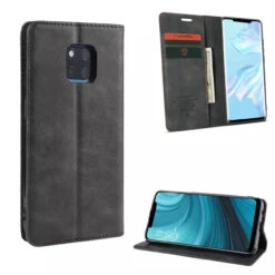 Black Huawei Mate 20 Pro Genuine CaseMe Compact Flip Wallet Case