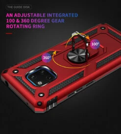 Red Slim Armour 360 Rotating Metal Ring Stand Case For Huawei Mate 20 Pro -Cheap NewCase Store 4 11458.1603992980