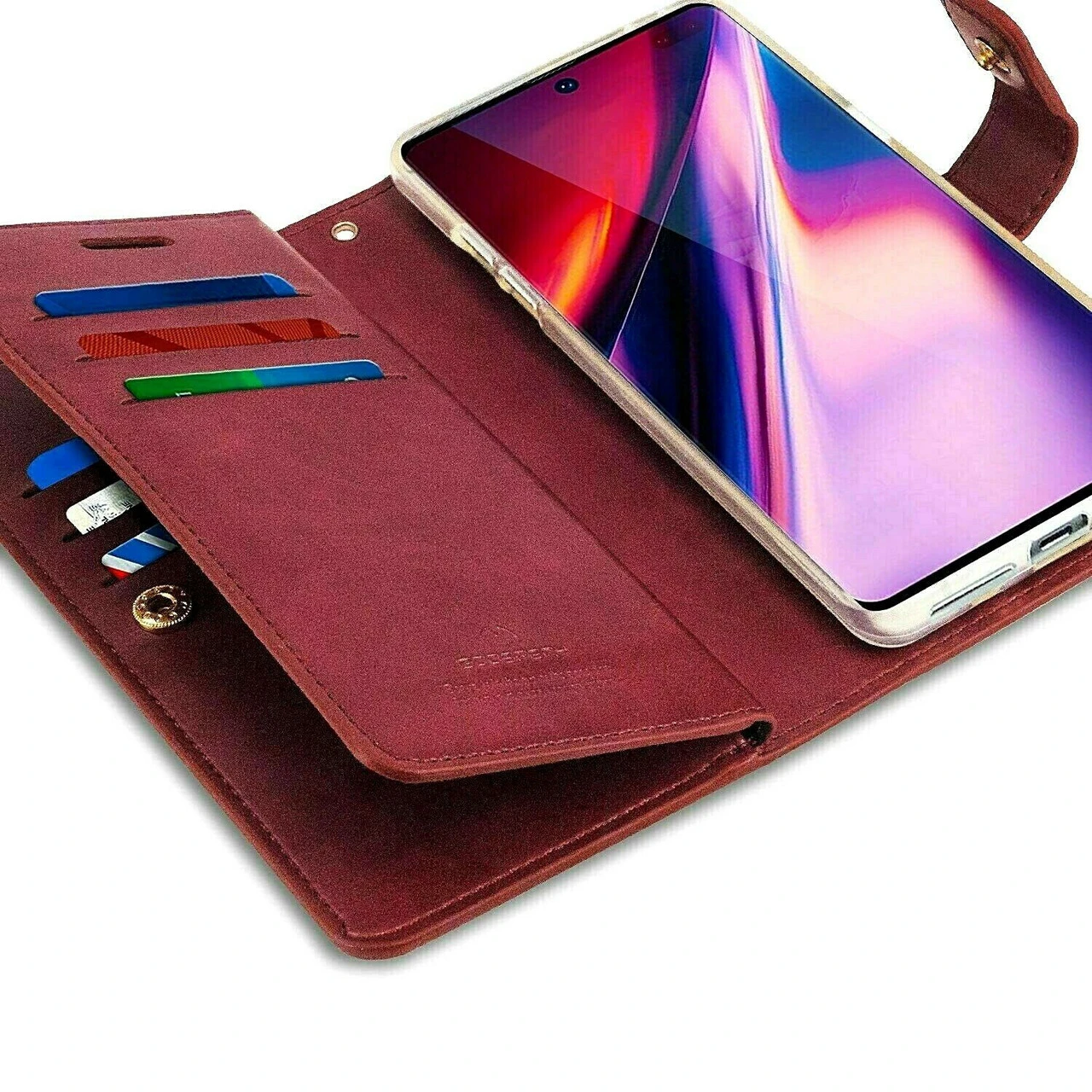 Red Wine Samsung Galaxy A21s Genuine Mercury Mansoor Diary Wallet 2 Red Wine Samsung Galaxy A21s Genuine Mercury Mansoor Diary Wallet - Image 2