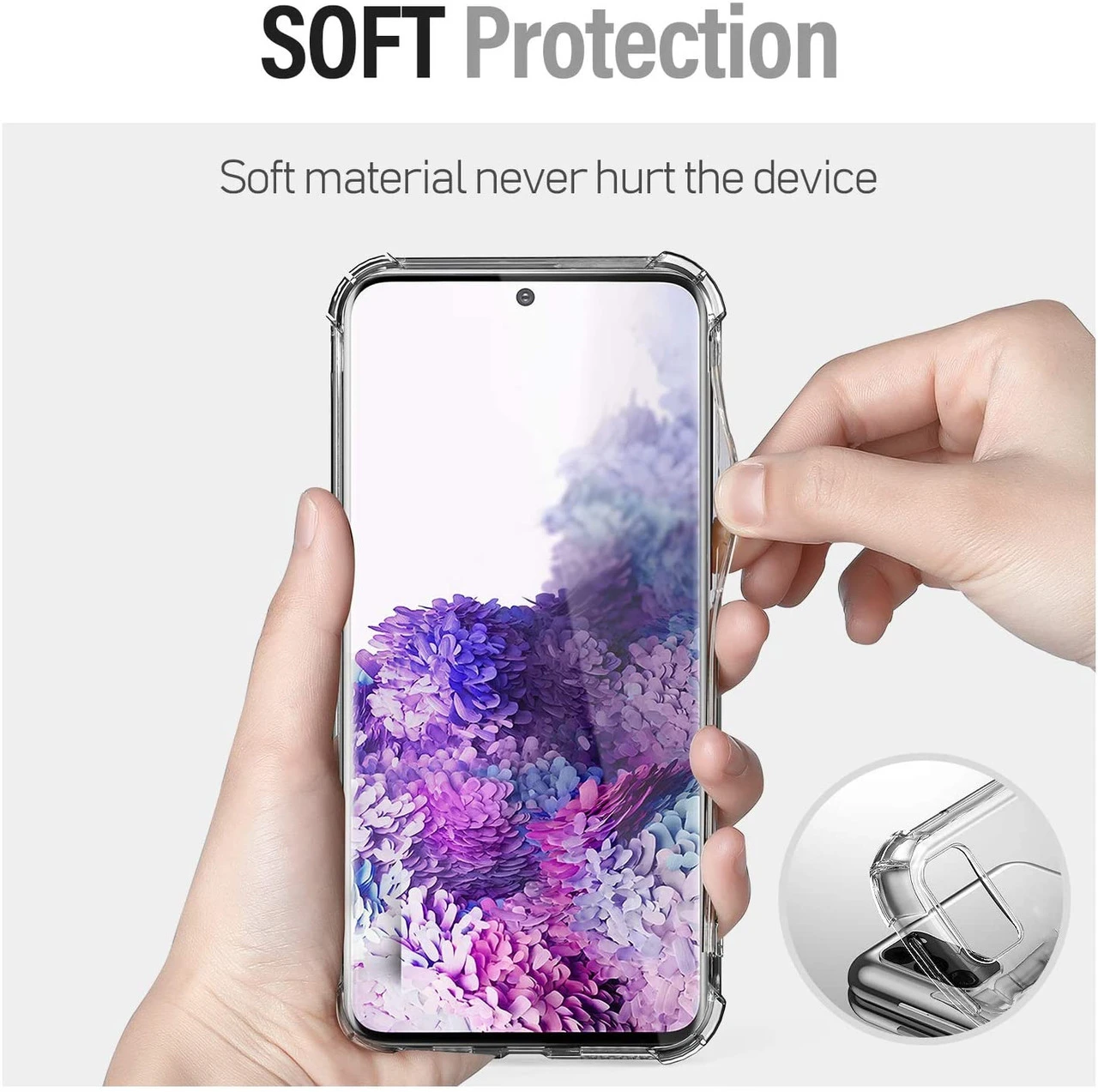 Clear Slim Bumper Shock Absorption TPU Gel Case For Samsung Galaxy S20 5 Clear Slim Bumper Shock Absorption TPU Gel Case For Samsung Galaxy S20 - Image 5