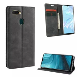 Black Oppo AX7 CaseMe Compact Flip Premium Wallet Case Cover -Cheap NewCase Store 4 99997.1602603244