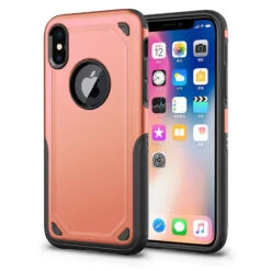 Rose Gold Slim Armor Bumper Grip Case For Apple IPhone XR