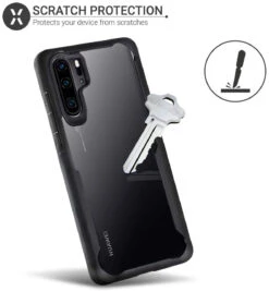 Black Transparent Hard Clear Back And Soft TPU Bumper For Huawei P30 -Cheap NewCase Store 510k6Zb7r9L. AC SL1000 52853.1604766273