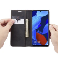 Black Oppo Reno Z CaseMe Compact Flip Premium Wallet Case -Cheap NewCase Store 5 15133.1657603504