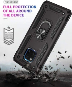 Black Rugged Armour 360 Rotating Metal Ring Case For Huawei Mate 20 Pro -Cheap NewCase Store 5 35508.1636938774