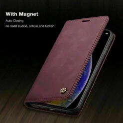 Red Wine Genuine CaseMe Compact Flip Wallet Case For Huawei Mate 20 Pro -Cheap NewCase Store 5 41191.1603304127
