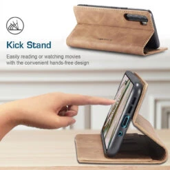 Vintage Brown Oppo A91 CaseMe Compact Flip Wallet Case -Cheap NewCase Store 5 51111.1657603212