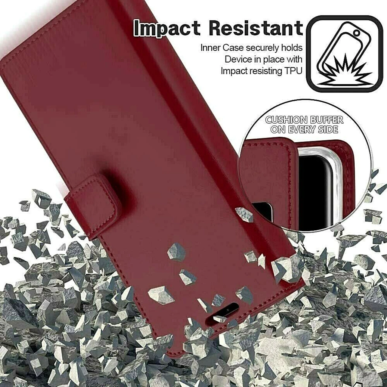 Red Wine Samsung Galaxy A21s Genuine Mercury Mansoor Diary Wallet 3 Red Wine Samsung Galaxy A21s Genuine Mercury Mansoor Diary Wallet - Image 3