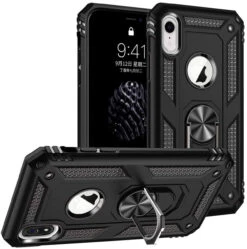 Black IPhone XR Shock Proof 360 Rotating Metal Ring Stand Case -Cheap NewCase Store 61zASSsxAmL. AC SL1001 11826.1692143233