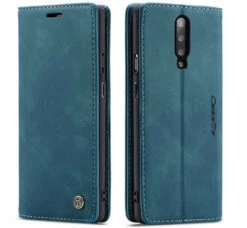 Blue CaseMe Magnetic Compact Flip Wallet Case For Oppo R17