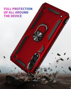 Red Shock Proof 360 Rotating Metal Ring Stand Case For Huawei P30 -Cheap NewCase Store 6 58223.1603908544