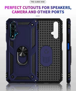 Navy Hybrid Shock Proof Rotating Metal Ring Case For Huawei Nova 5T -Cheap NewCase Store 6 94226.1603990246