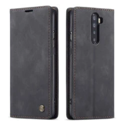 Black Oppo Reno 2z CaseMe Compact Flip Premium Wallet Case Cover