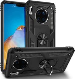 Black Slim Armour 360 Rotating Metal Ring Stand Case For Huawei Mate 30 Pro -Cheap NewCase Store 71D8AoG7UeL. AC SL1300 67072.1603904908