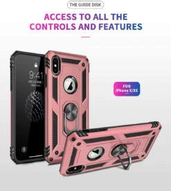 Rose Gold Hybrid Shock Proof Rotating Metal Ring Case For IPhone XR -Cheap NewCase Store 71DHuBEQrHL. AC SL1500 80541.1649396925