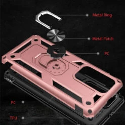 Rose Gold Hybrid Shock Proof Rotating Metal Ring Case For Huawei P40 Pro -Cheap NewCase Store 71DlNTAtoWL. AC SL1200 25896.1603814368