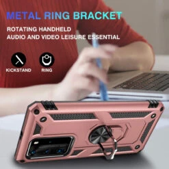 Rose Gold Slim Armour 360 Rotating Metal Ring Stand Case For Huawei P30 Pro -Cheap NewCase Store 71OIo cJuVL. AC SL1200 67115.1603985540