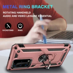 Rose Gold Huawei P40 Heavy Duty 360 Rotating Metal Ring Stand Case -Cheap NewCase Store 71OIo cJuVL. AC SL1200 79264.1603815580