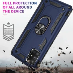 Navy Galaxy A71 5G Heavy Duty 360 Rotating Metal Ring Stand Case -Cheap NewCase Store 71ONgUjIlyL. AC SL1500 90865.1669171226